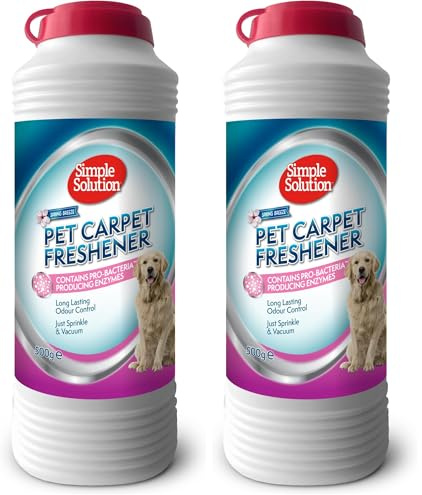 Simple Solution Pet Carpet Freshener with Enzymatic Cleaning Granules - 500g (Pack of 2)