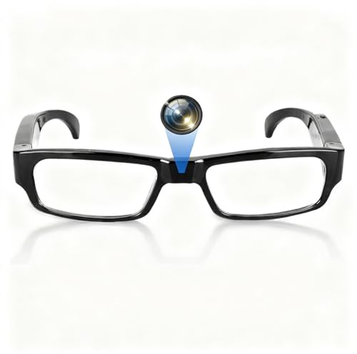 Smart Recording Eyewear with HD Video & Photo | Lightweight Glasses with Built-in Camera for Travel, Lectures, Outdoor Sports Recording Camera Glasses 30fps 1080P HD Pixels，Unisex (32GB)