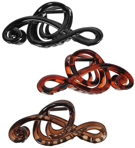 FRCOLOR 3 Stück Musiknoten Haarklammern Nonslip Design für Frauen und Mädchen für Alltag und Besondere Anlässe