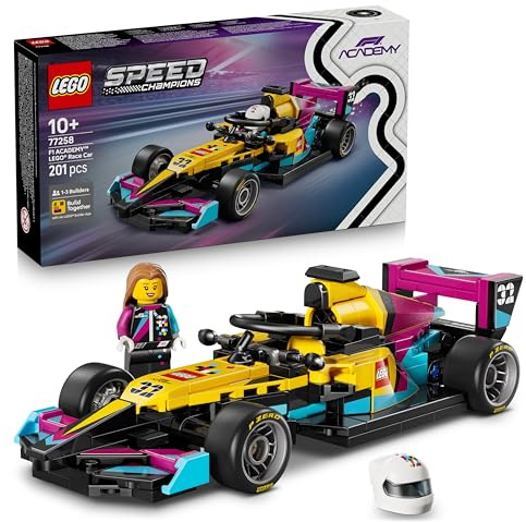 LEGO Speed Champions F1 ACADEMY Rennwagen - Spielzeug Modellauto - Mit Formel 1 Rennfahrerin Minifigur - Geschenk für Mädchen, Jungen & Erwachsene Fans ab 10 Jahren - 77258