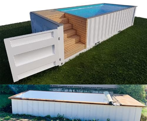 Above Ground Swimming Pool, Steel Frame Fiberglass Pool for Backyard – Large Family Pool, Above Ground Pool with Filter Pump