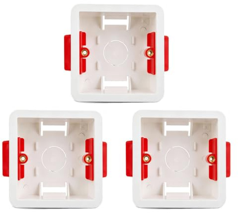 Light Switch & Socket Back Box, UK Standard Dry Lining 83x83mm Plasterboard | UK standard 83x83mm compact dry lining back box for professional light switch and socket installation in plasterboard walls