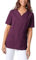 CLINIC DRESS Schlupfkasack Damen Kasack für die Pflege 1/2 Arm Regular Fit Länge ca. 70 cm 50% Baumwolle 95 Grad Wäsche Pflaume, L