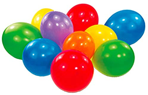 Amscan INT980000 - 30 Latexballons Standard farbig sortiert, circa 18 cm, Gebrutstag, Party, Dekoration