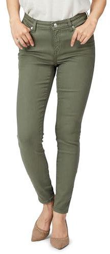 Amazon Essentials Damen Elastische Skinny-Jeans Mit Mittlerer Leibhöhe, Helles Olivgrün, 40