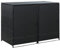 vidaXL Garbage Can Shed, Trash Bin Shed, Double Wheelie Bin Storage, Outdoor Garbage Can Enclosure for Garden Patio Lawn, Black Poly Rattan