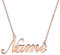 JewelryWe Schmuck Namenskette Damen Edelstahl Personalisierte Kette Halskette mit Name, Geschenk für Frauen, Freundin, Mutter, Schwester (Rosegold)