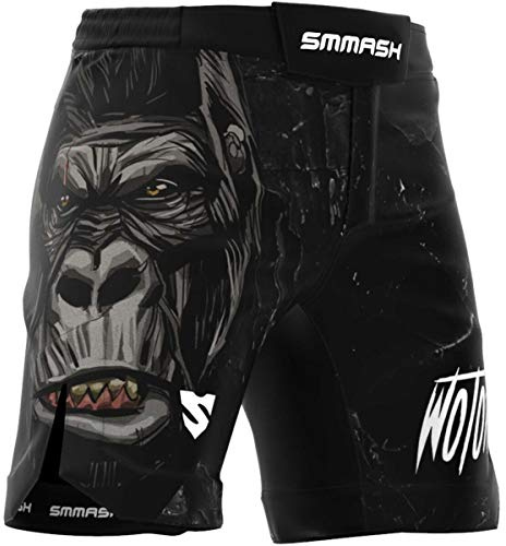SMMASH MMA Shorts Uomo Thaibox Muay Thai Pants Pantaloni da Boxe Pantaloni Sportivi Pantaloncini da Allenamento Traspirante Chiusura