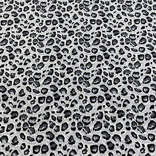 LUMoony MoonyLI Leoparden bedruckter Baumwollstoff Leopardenmuster Stoff Bastelstoff Wiederverwendbares Bündel Patchwork Baumwollsteppstoff Fat Quarter Leopard 100% Baumwolle (1 Yard)