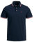 Jack and Jones Mens Tipped Pique Slim Fit Polo Shirt Navy Blazer XS
