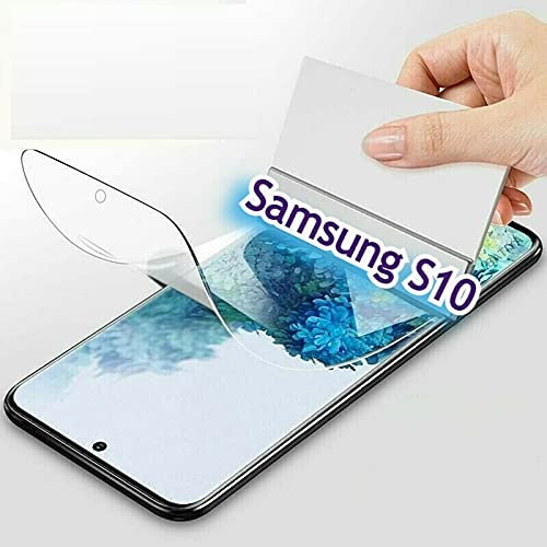 Gorilla Schutzfolie für Samsung Galaxy S10 [2 Stück] 3D Nano-Tech, Klar Folie, 100% Fingerabdrucksensor, Displayschutz Panzer TPU NANO