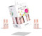 JustBe Geschenkset Alkoholfrei | Piccolo frizzante | Alkoholfreier Piccolo 4 x 0,2l - Geschenkbox, Mitbringsel (Rosé, White Edition)
