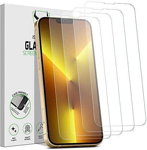 iSOUL Screen Protector Compatible with iPhone 13 Pro Max 6.7 Inch, Tempered Glass Film 4-Pack