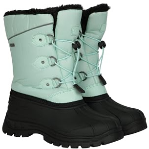 Mountain Warehouse Whistler Kids Snow Boots - Snowproof, Warm, Breathable Childrens Winter Boots, Durable & High Traction Soles - Ideal For Walking & Daily Use Light Blue Junior Shoe Size 2