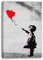 Leinwandbild Banksy Mädchen mit Herz Luftballon - Modern Street-Art - Kunstdruck Klein bis Groß XXL - Geschenk Wohnzimmer, Schlafzimmer