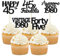 Gyufise 30 Pack Black Glitter 45th Birthday Cupcake Toppers Vintage 1980 Awesome Since 1980 45 Fabulous Cupcake Picks 45th Birthday Wedding Anniversary Party Cake Decorations Supplies