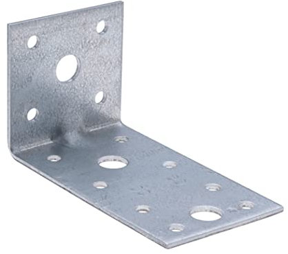 Corner Brace L Brackets 70mm (Pack of 5) Right 90 Degree Angle Shaped Metal Galvanised Fixing Plate Fastener Connector Heavy Duty for Wood Furniture Timber Joining Bracket Plates (70x70x55x2.5mm)