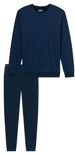 Uncover by Schiesser Herren Schlafanzug lang, Nachtblau, 58