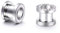 Plugs 4MM Edelstahl, Ohr Tunnel Set Silber Hoop mit Zirkonia Ohrringe Piercing Ohr Plug Tunnel für Damen