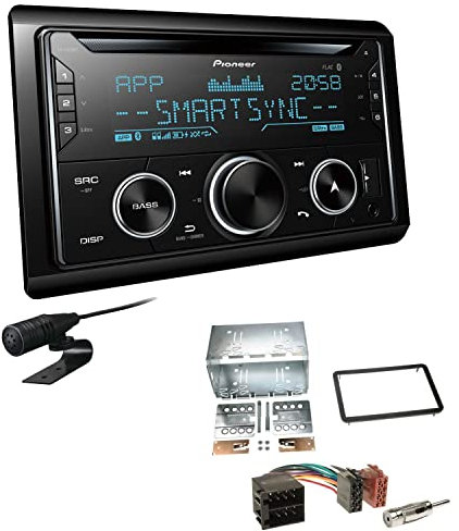Pioneer FH-S720BT 2-DIN CD Autoradio Bluetooth kompatibel mit Apple und Android Smartphones USB passend für Alfa Romeo 159 2005-2011 ohne OEM Navi