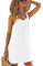 RPAEOY Vestido de Playa para Mujer Sin Mangas, Ropa de Baño Suelto, Traje de Baño, Camisolas y Pareos Sexy Beach Bikini Cover up (Blanco,L)