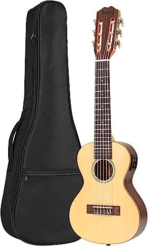 Batking Guitalele - Guitarra eléctrica profesional de 28 pulgadas, 6 cuerdas, para guitarra eléctrica, guitarra clásica, para adultos, niños, principiantes (con ecualizador y bolsa de concierto)