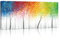 Mit Rahmen Großes Leinwandbilder Abstrakt Bilder Bunte Baumblüte Abstrakt bild auf leinwand Wandkunst Modern Wandbilder XXL Kunstdruck Deko für Wohnzimmer Schlafzimmer fertig zum Aufhängen 120x50cm