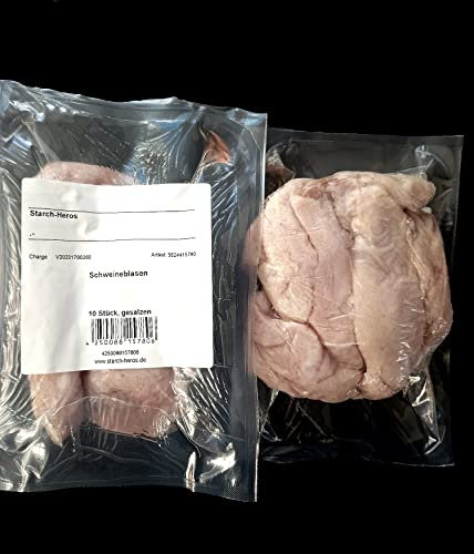 Schweineblasen 10 Stk./ Btl. | Naturdarm | für Sülzwurst/Blutwurst | trocken gesalzen