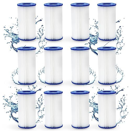 HAFIX® Poolfilter Pool Filter für Whirlpool Pool Gr. III. Filterkartuschen Filter Kartuschenfilter für Poolpumpe Typ A. Filterkartusche für Swimmingpool. Papierfilter Cartridge Wasserfilter Pool 12 St