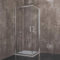 Box Doccia Quadrato 195 Cm H Cabina Bagno Con Porte Scorrevoli Ante In Cristallo Temperato Trasparente da 6 mm Struttura Alluminio Anodizzato Maniglie in Acciaio Cromato (90 x 90 Cm)