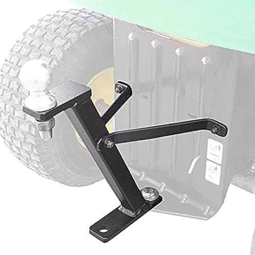 LENIUKS Lawn Mower Trailer Towing Hitch, Black, Compatible with Lawn Mower, Powder Coated Aluminum Alloy Hitch