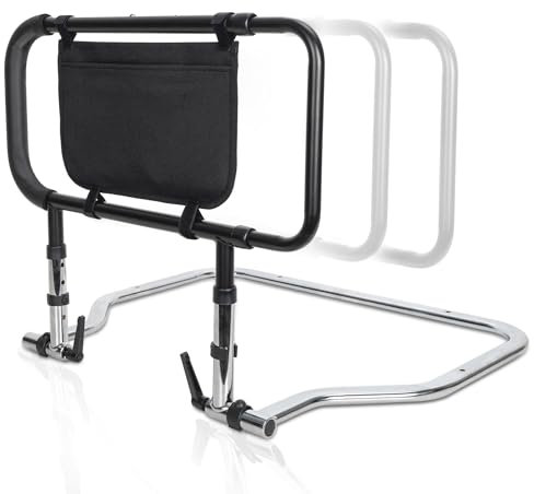 IBVIVIC Bett Aufstehhilfe für Senioren, Bettgriff Betthilf mit Verstellbarer Höhe, Hilfe beim EIN- und Aussteigen aus dem Bett mit Aufbewahrungstasche, Bis zu 150 kg