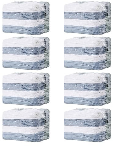 TAILI Vacuum Storage Bags 8 Pack, Space Saver, Jumbo Cube (31x40x15 Inch), Extra Large Vacuum Bags for Comforters Blankets Bedding Duvet,Easy Compression,Closet Organizers