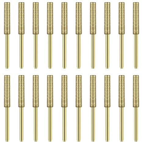 Lucxhcky 20pcs Diamond Chainsaw Sharpener, 3/16 Inch Chainsaw Accessories and Tools, Chainsaw File for Chain Saw (4.8mm)