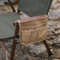 Borsa portaoggetti per braccioli per sedia da campeggio, tasca laterale per sedia da esterno, borsa portaoggetti multifunzionale da appendere alla poltrona (Kaki)