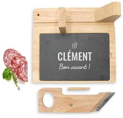 CADEAUX.COM - Guillotine À Saucisson Personnalisée Pour Un Clément - Personnalisé - Message Personnalisable - Cadeau Anniversaire Clément - Cadeau Homme