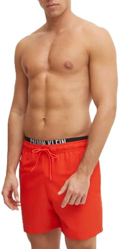 Calvin Klein Herren-Badeshorts, Rot (Flaming Chile), XL