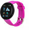 Smart Watch Band Orologio Fitness Impermeabile Smart Watch D18 Orologio Intelligente Rotondo Misurazione della frequenza cardiaca per Uomo Donna Bambini Orologio Impermeabile Viola smar