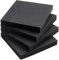 Yeomju Haftnotizen, 76 x 76 mm, 4 Blöcke, 200 Blatt, Schwarze Klebezettel, Haftnotiz, Selbstklebende Notizblöcke, Haftblöcke Haftnotizen Ästhetisch, Bunte Haftnotizen