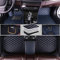 TCMYQS PU Leder Auto Fußmatten, für Audi A1 A3 A4 A5 A6 A7 A8 A8L Q2 Q3 Q5 Q7 SQ5 S3 S4 RS4 TT SUV Polster Schutz rutschfeste Leder Bodeneinlagen,H Black Blue