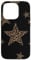 iPhone 14 Pro Leopard Cheetah Star Print On Black Trendy Women Girl Case