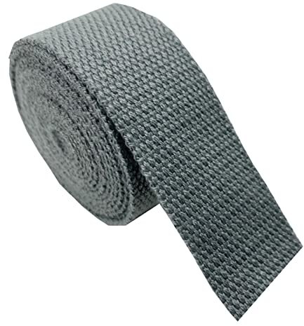 TGDGFKIAS Nylon Gurtband Garten Baum Krawatten Riemen, Gurtband 20mm 25mm 38mm 50mm breit, Baumwollgurtband for Taschen, Polstergurtband(Grijs,50mm/10Yards)