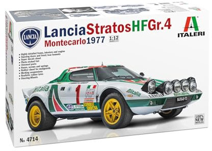 Italeri 4714 Lancia stratos HF Gr.4 Monte Carlo 1977, scala 1:12, Plastic Model Kit/Modello in plastica da montare