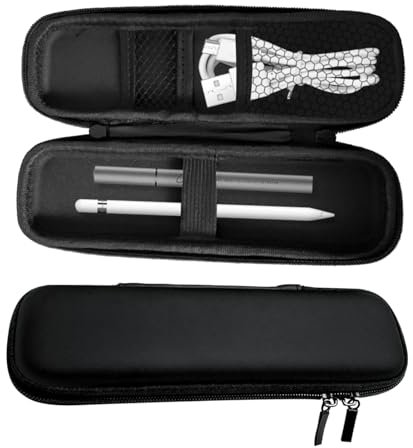 Diffaxy Kleines Federmäppchen, Hartschalen-Federmappe, Wasserdichtes Federtasche mit Fächern, Organizer-Make-up-Tasche für Jungen und Mädchen, Schreibwaren und Bürobedarf, Schwarz (20 x 6.5 x 3cm)