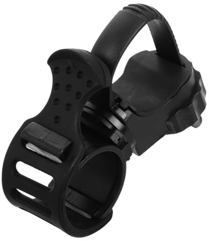 KOMBIUDA Fahrradlichtsockel Taschenlampe Clip Lampenhalter Fahrrad Fahrradlampenhalter Fahrrad Licht Clip Fahrradlichtbefestigung Fahrradscheinwerferhalter Taschenlampe Klemme Plastik Black