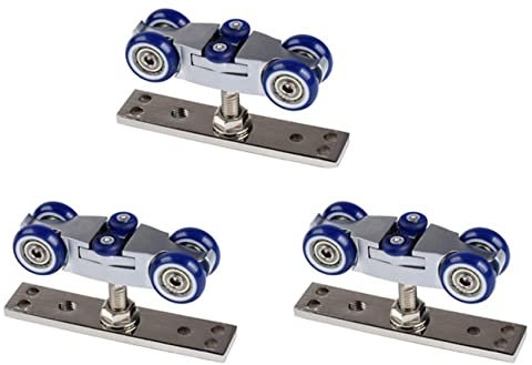 3 x Holz-Schiebetür-Riemenscheibe, Möbelbeschläge, Bifold Door Hardware mit Scheunentor, Wandklapp-Design
