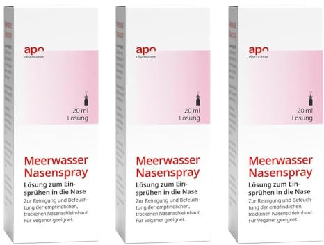 Befeuchtendes Meerwasser Nasenspray von apodiscounter 3x20 ml