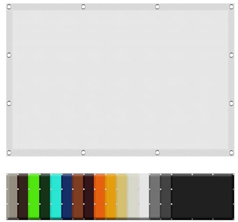 Toldo Sombreo Rectangular 200 x 300 cm UV Solar Protección 98% Resistente Vela de Sombra Tela de Sombra 100% Poliéster con SOGA para Balcón Piscina Terraza y Jardín, Blanco