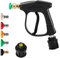 High Pressure Washer Gun 4350PSI, 5 Water Nozzle Tip & Quick Connector for Karcher K2-K7 Pressure Washer, Jet Wash Gun with M22-14 Hose Connector & Quick Connector, Karcher Pressure Washer Accessories