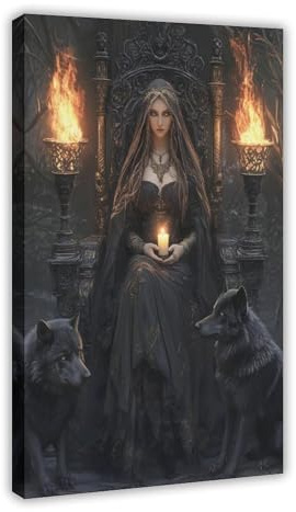 Leinwandposter, Motiv: Magische Göttin Hekate, Wandkunst, Dekordruck, Bild, Gemälde für Wohnzimmer, Schlafzimmer, Dekoration, 20 x 30 cm